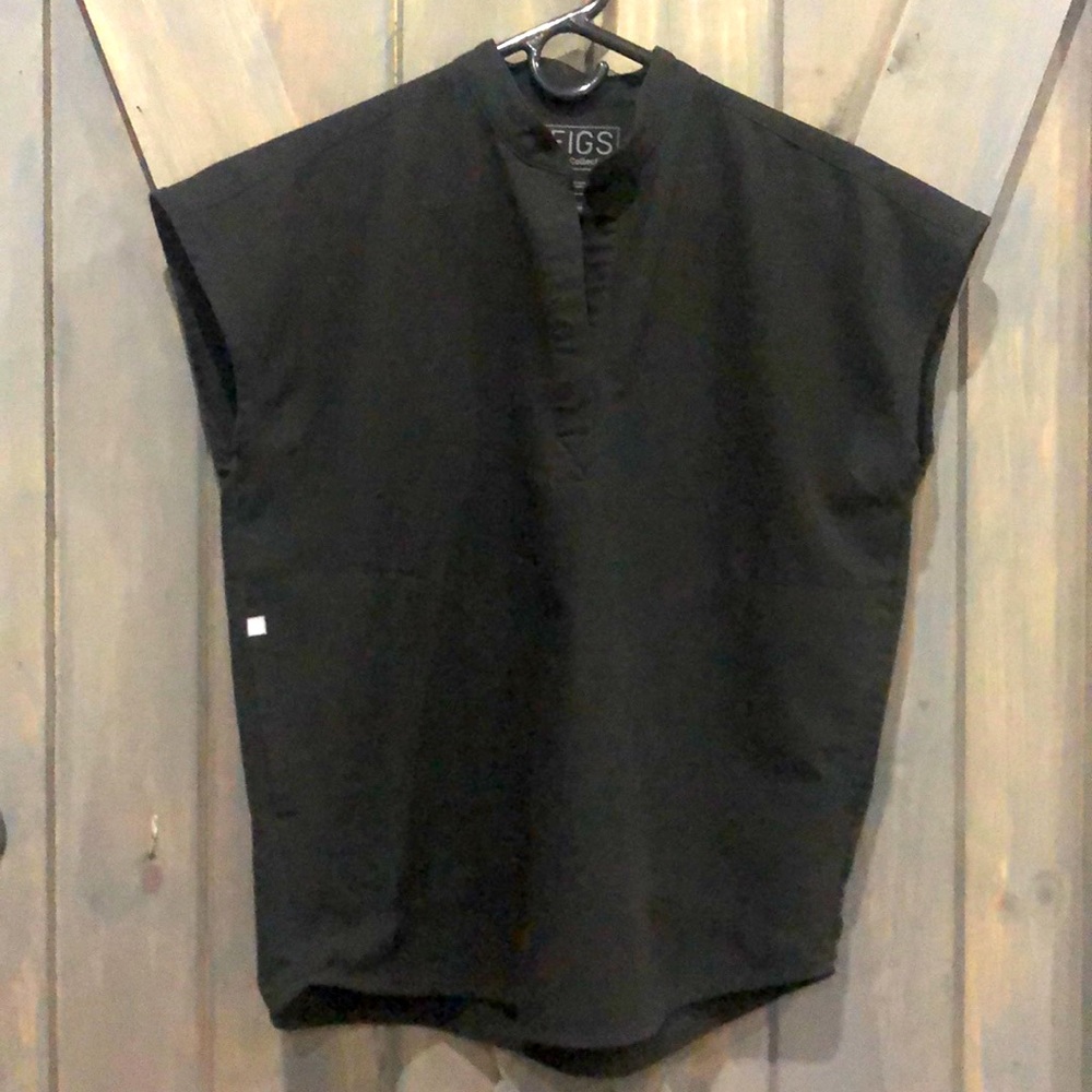 Figs XXS Black Rafaela Top